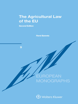 cover image of The Agricultural Law of the EU